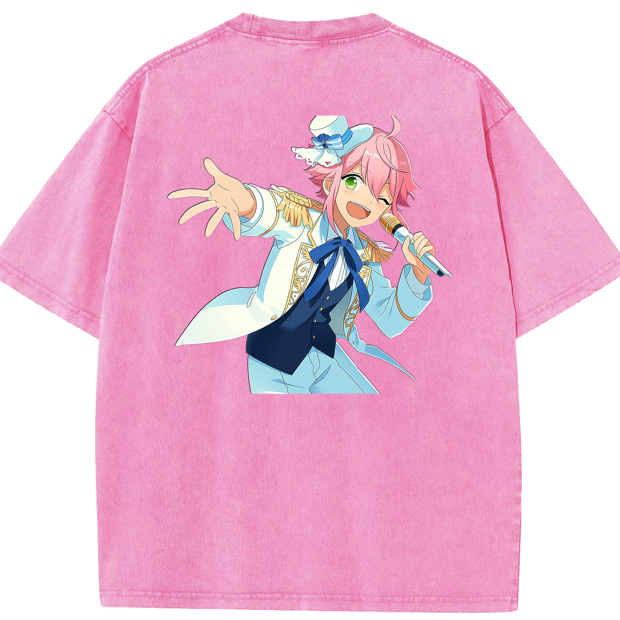 （画像用） あんさんぶるスターズ! Ensemble Stars 綿100% ヴィンテージ風 半袖Tシャツ（背面プリント）